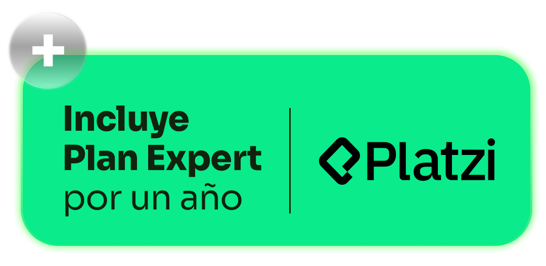 Incluye Plan Expert por un año Platzi